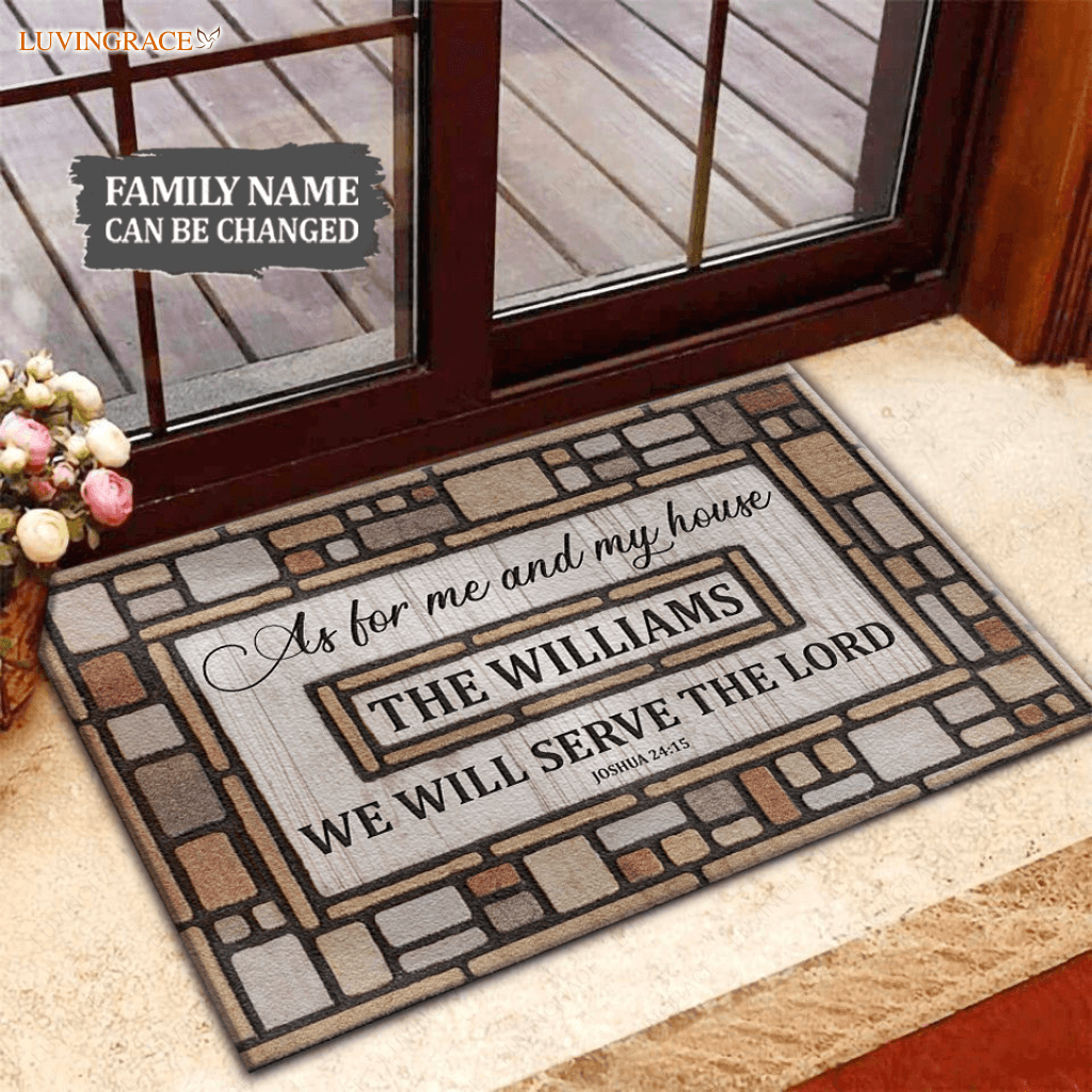 Personalized Croll Drifted Serve The Lord Doormat