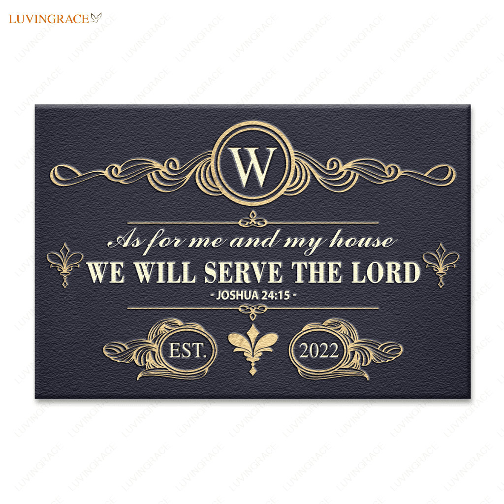Personalized Decorative Divider Serve The Lord Doormat