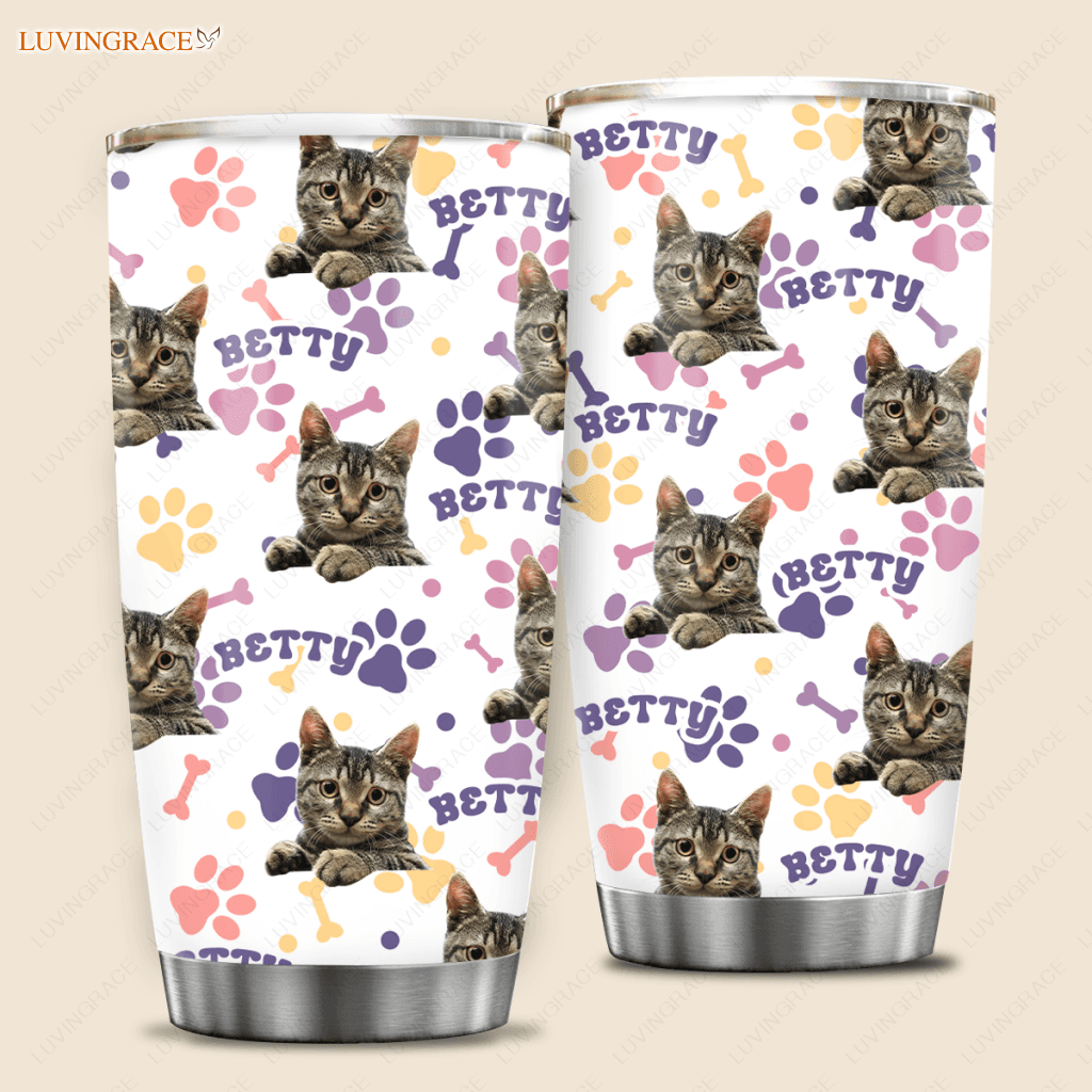 Personalized Dog Cat Pet Face Tumblers With Pictures - Custom Tumbler