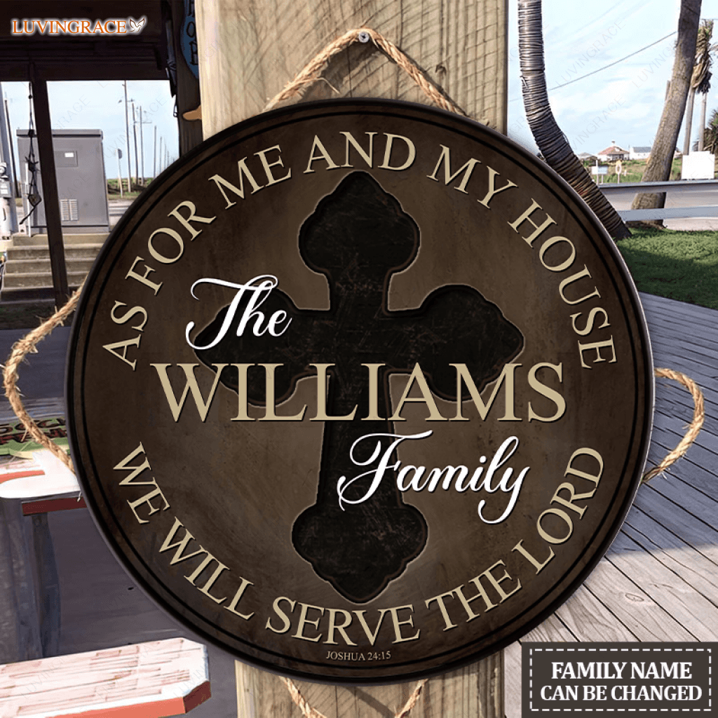 Personalized Family Established Circle Sign Wood