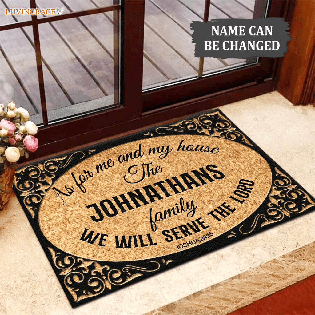 Personalized Gift Serve The Lord Doormat