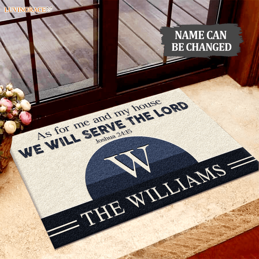 Personalized Graceful Attractive Serve The Lord Doormat