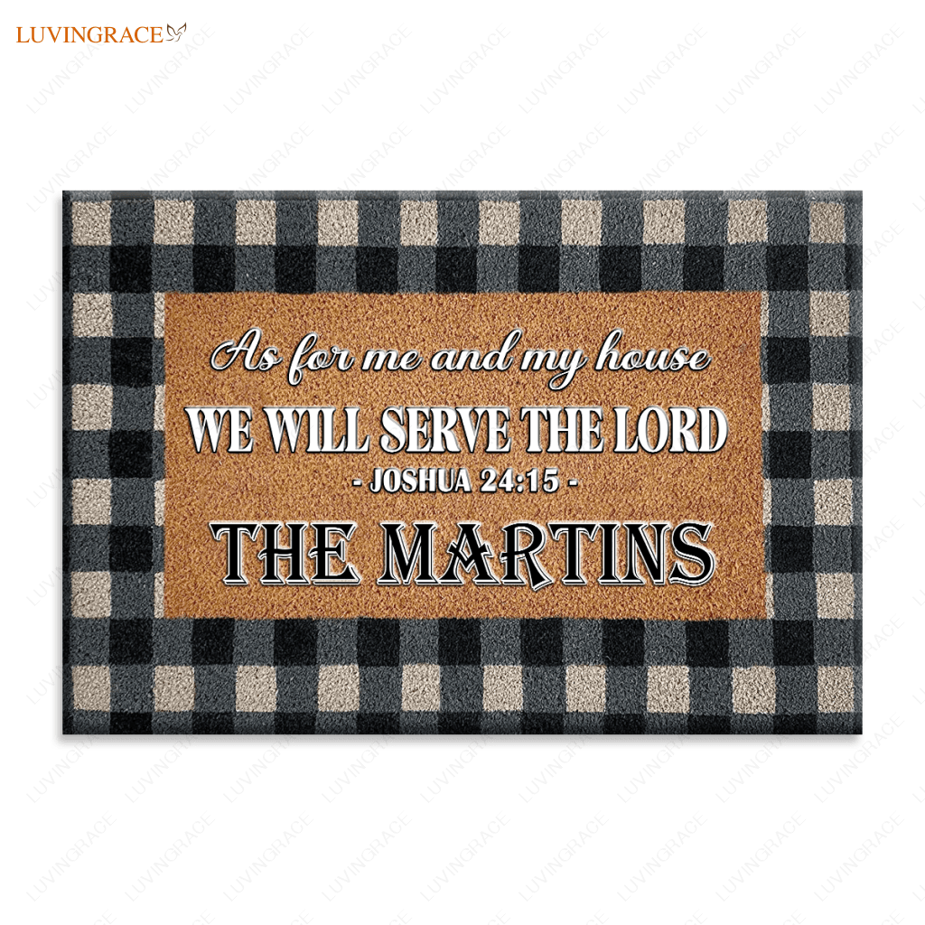 Personalized Home Fashions Serve The Lord Doormat