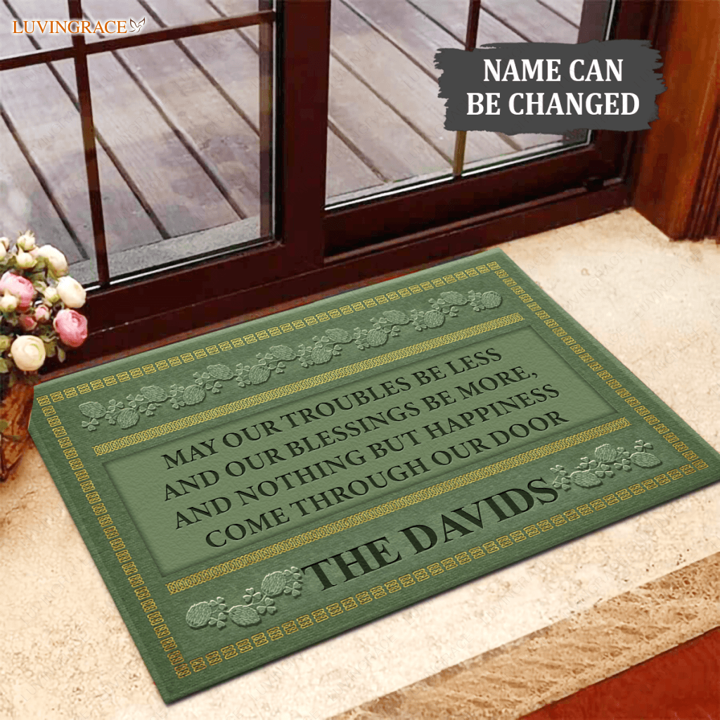 Personalized Irish Blessing Doormat