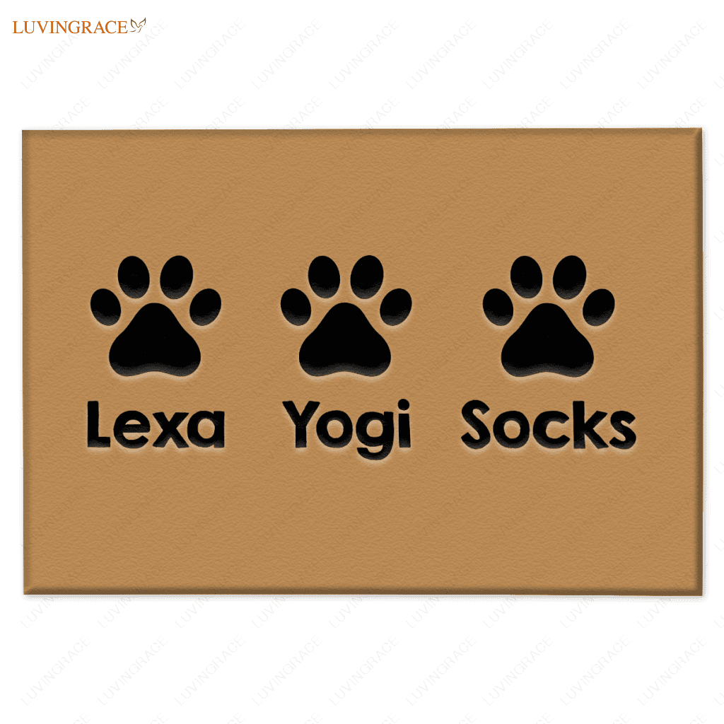 Personalized Paws Of Pet Door Mat Doormat
