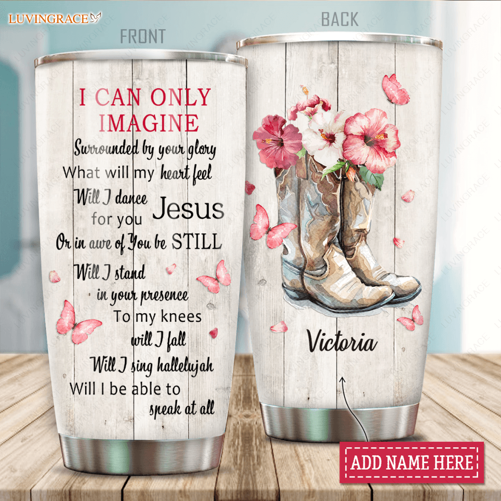 Personalized Pink Boots Glory In The Air Customized Tumbler Tumbler