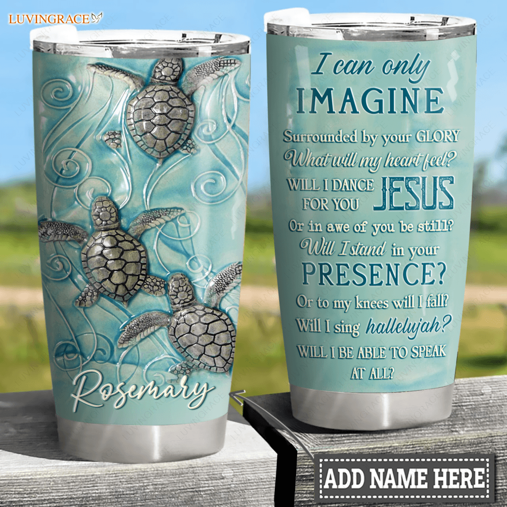 Personalized Sea Turtles Surrounded By The Glory Tumbler