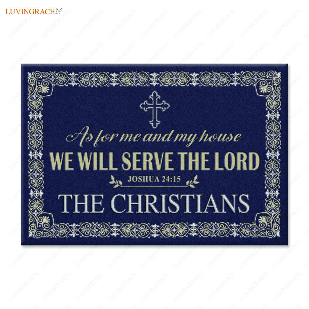 Personalized Serve The Lord Catholic Doormat