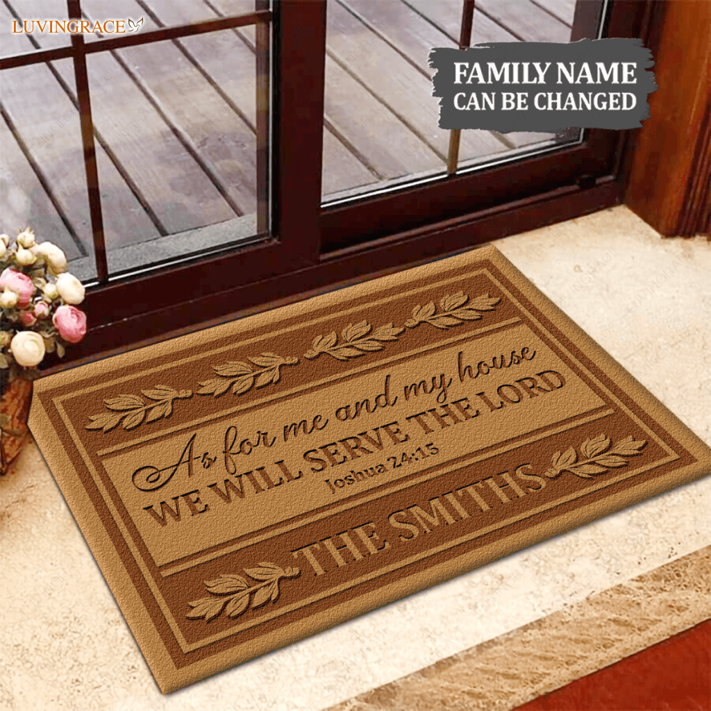 Personalized Serve The Lord Doormat