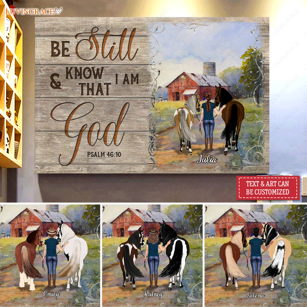 Personalized Stand With My Horse Be Still Wall Art Canvas