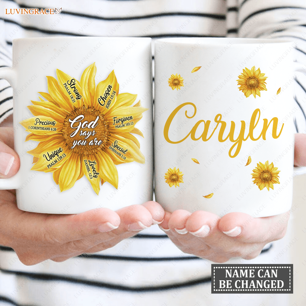 Personalized Sun Flower God Says You Are Mug Ceramic