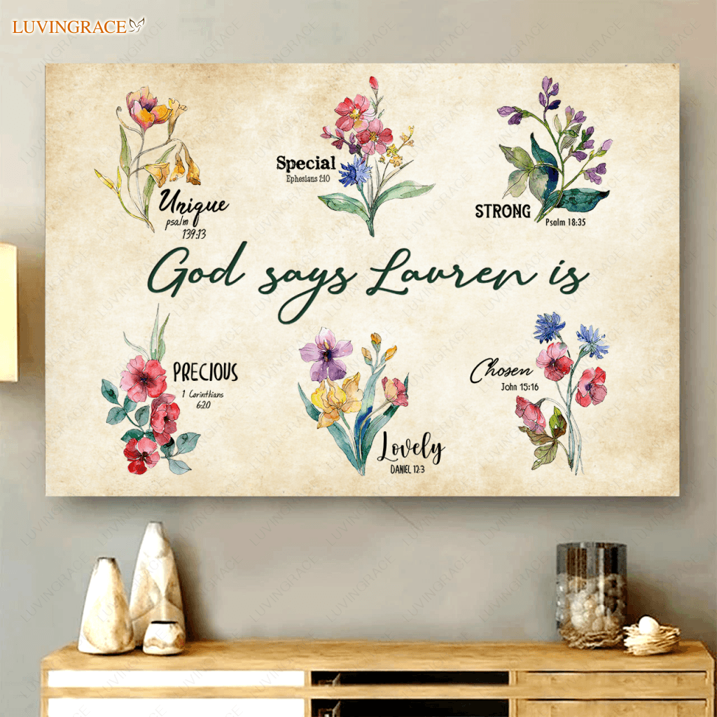 Personalized These Flowers Are You Wall Art Canvas