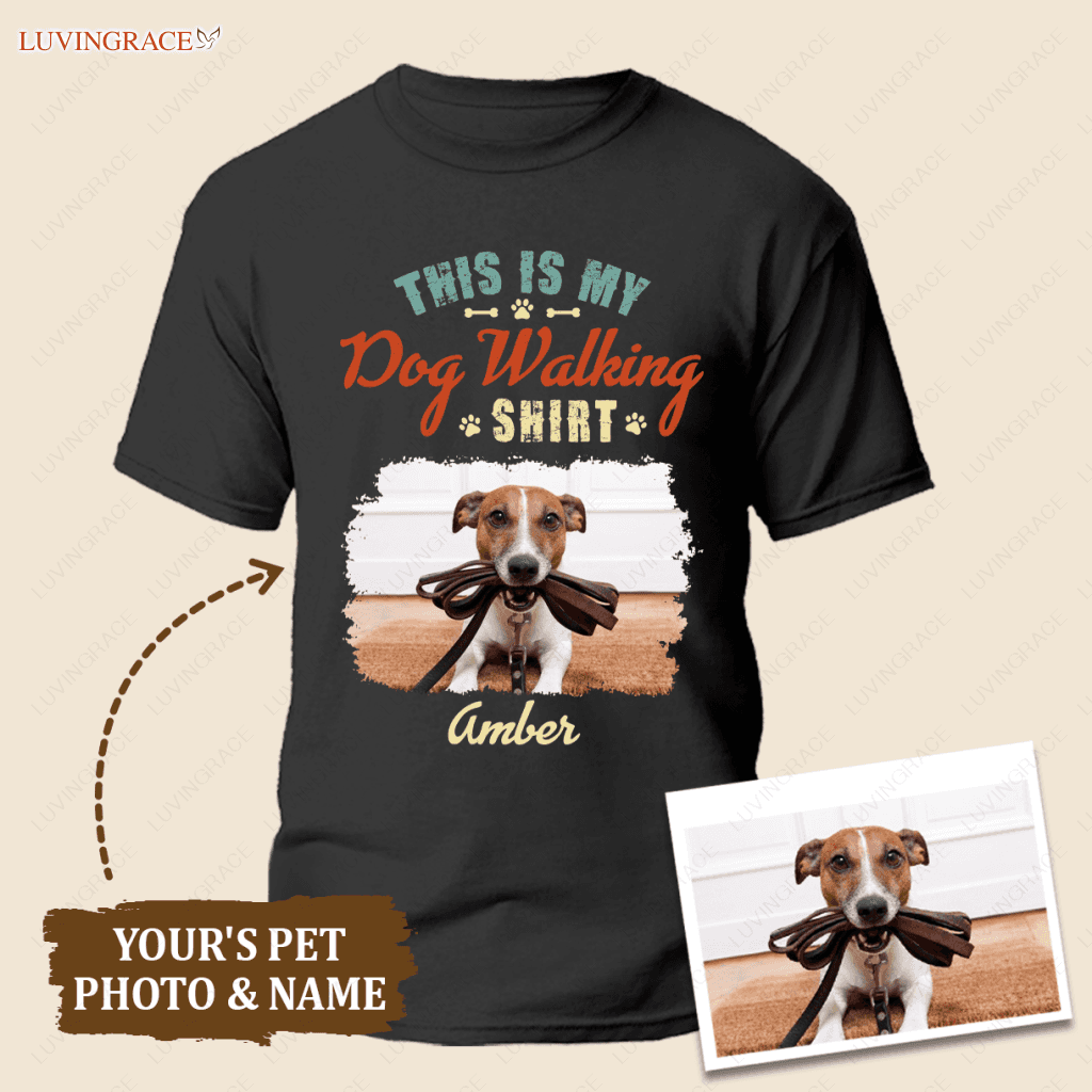 Personalized This Is My Dog Walking Shirt T-Shirt