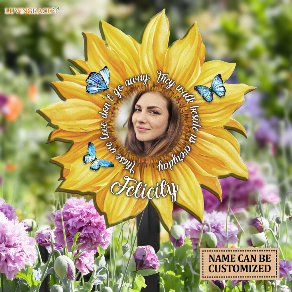 Personalized Those Who We Love Sunflower Plaque Stake