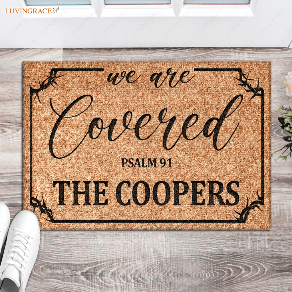 Personalized We Are Covered Doormat