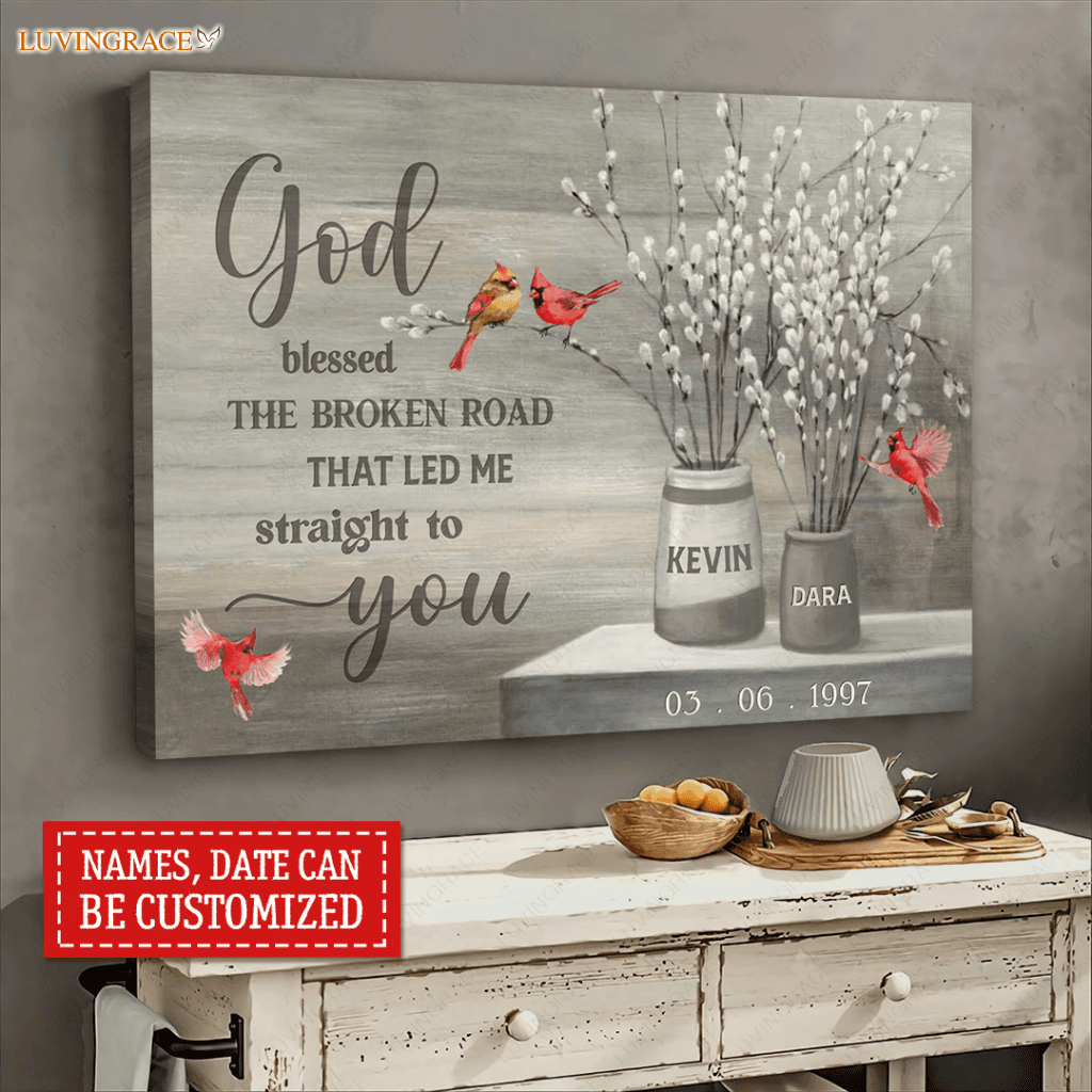 Personalized Willow God Blessed Wall Art Canvas