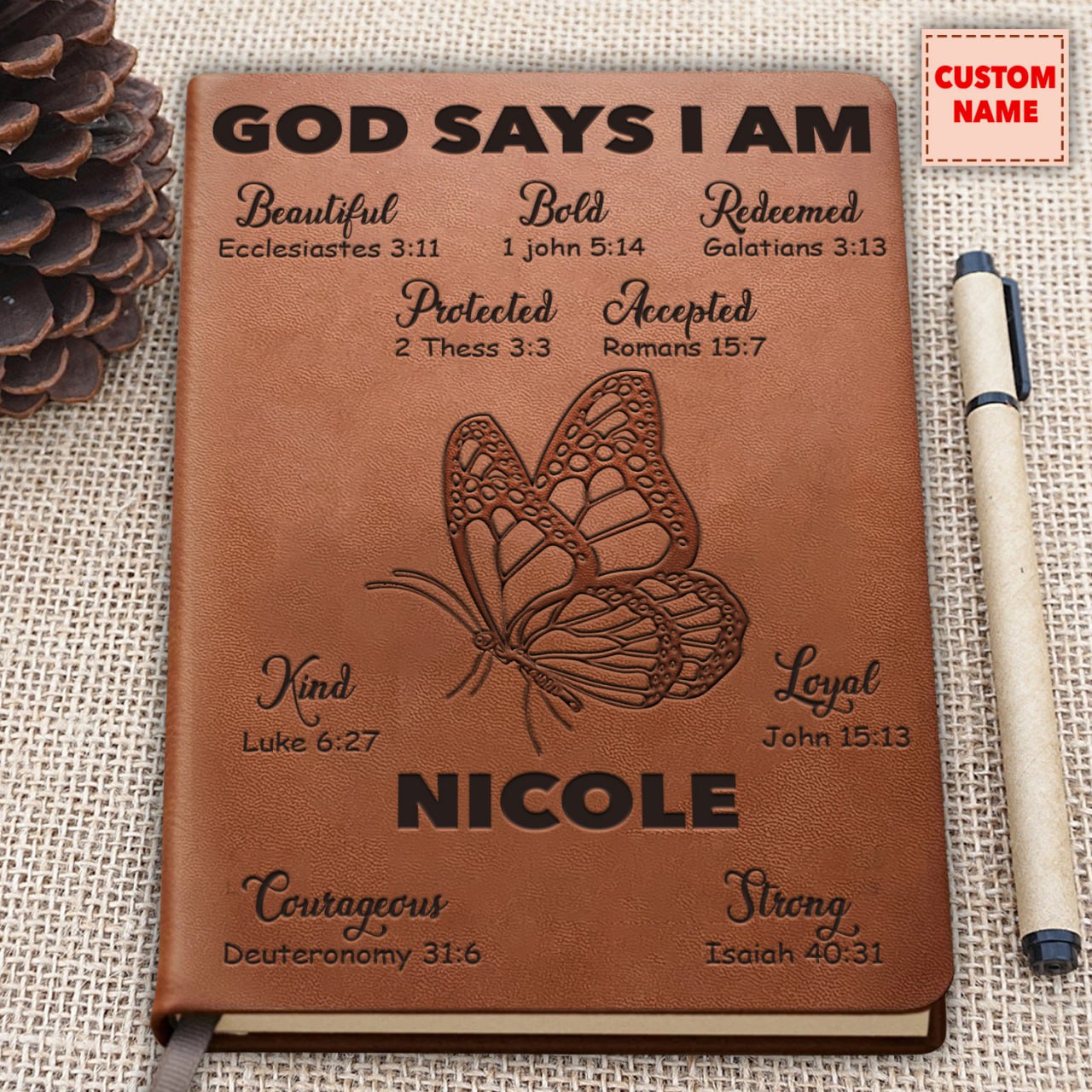I Am Notebook Christian Gifts Religious Gifts Inspirational Gifts with Bible Verse Prayers Journal