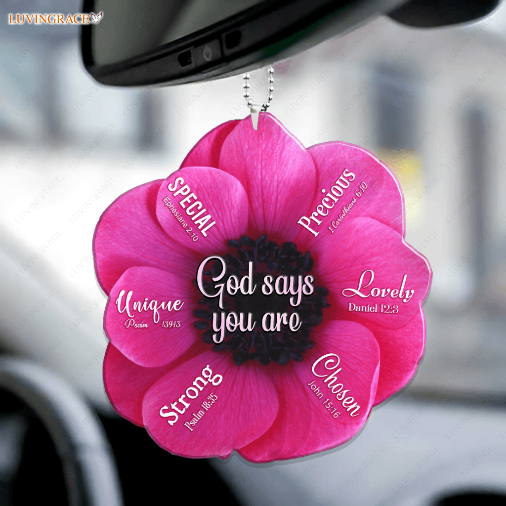 Pink Anemone Flower God Says You Are Ornament