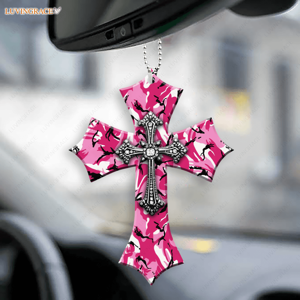 Pink Camo Cross Country Girl Ornament