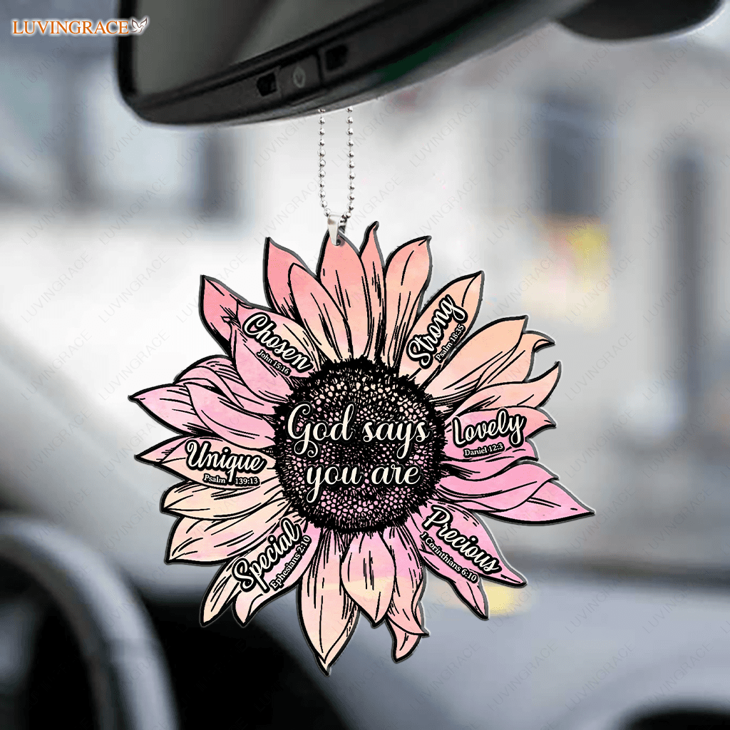 Pink Sunflower You Are Special Ornament
