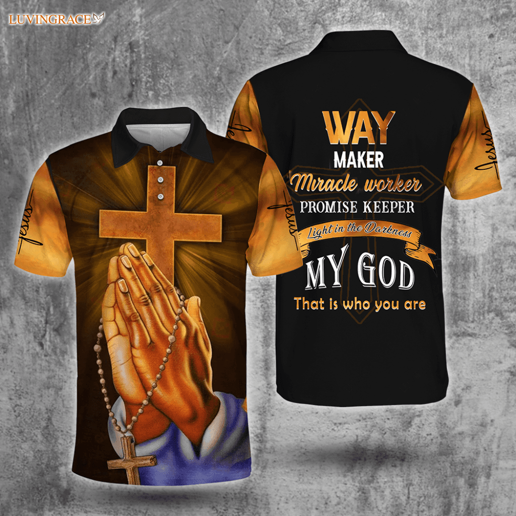 Praying Hand Way Maker Polo Shirt