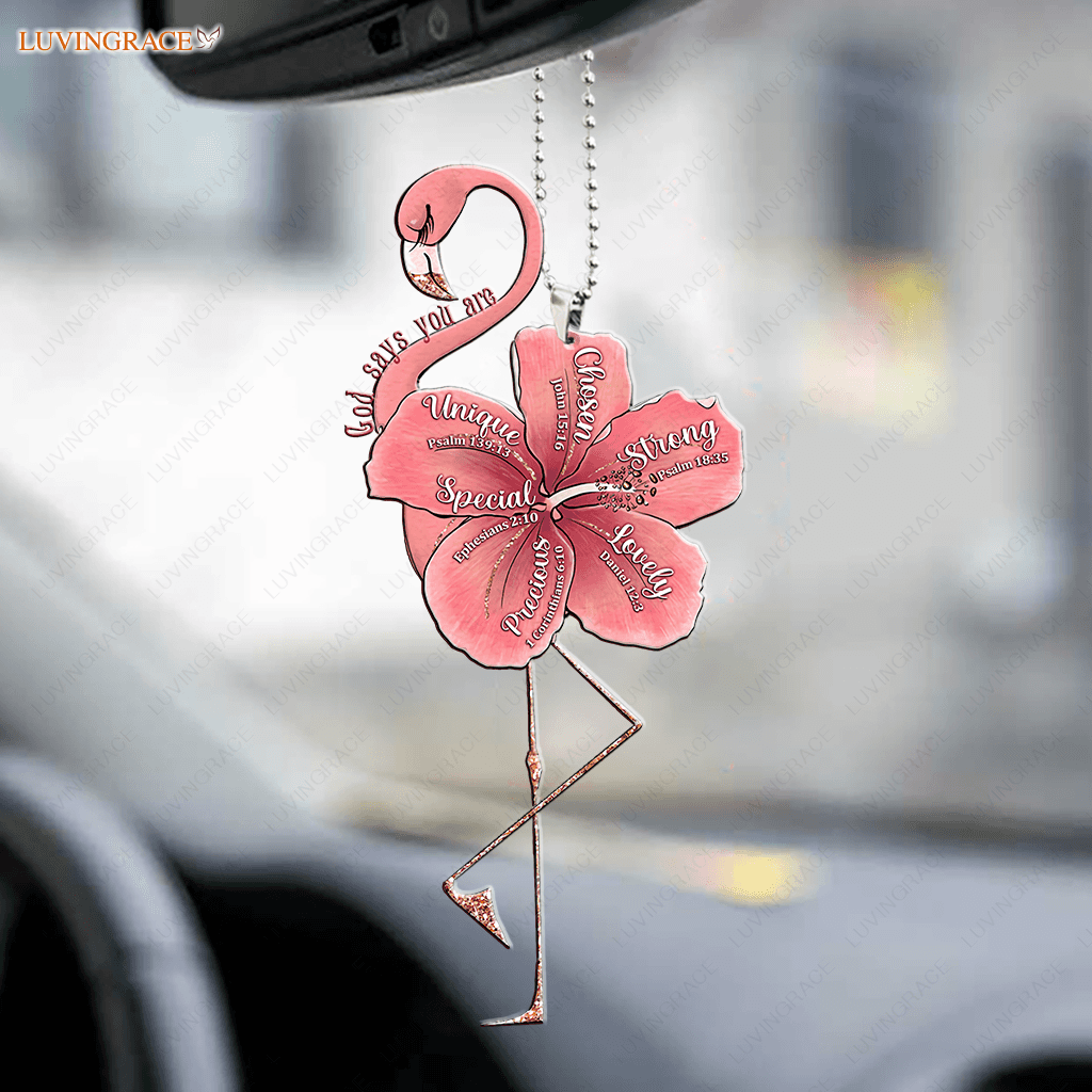 Pretty Flamingo God Says You Are Ornament