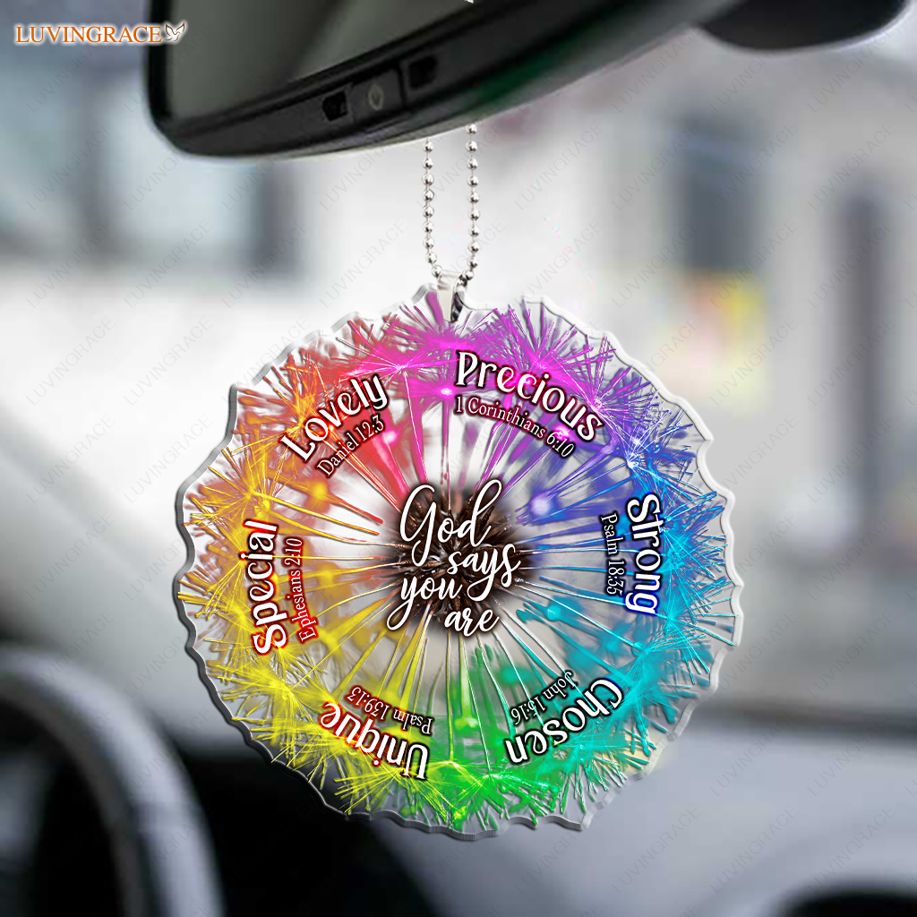 Rainbow Dandelion You Are Special Ornament
