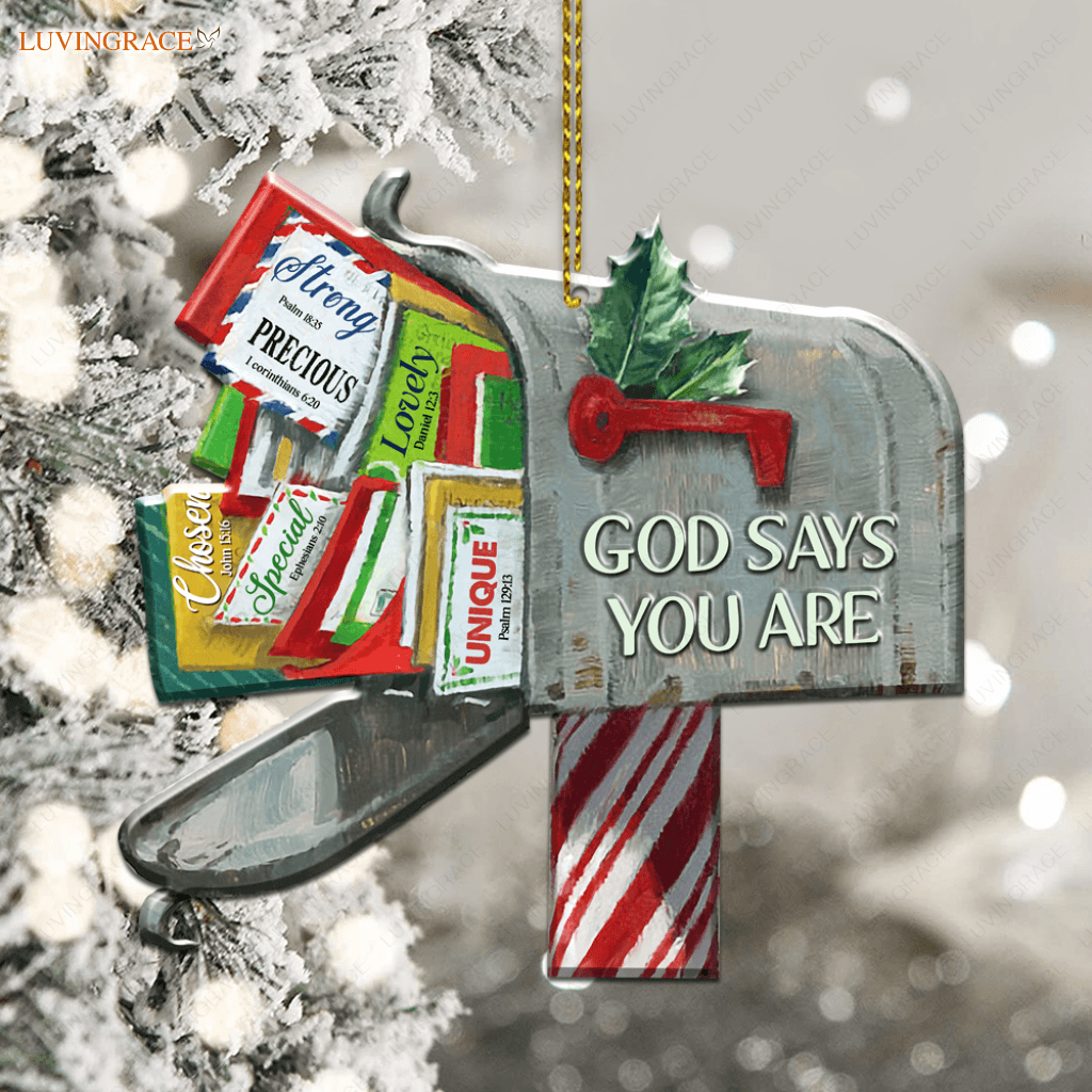 Santas Mailbox God Says You Are Ornament