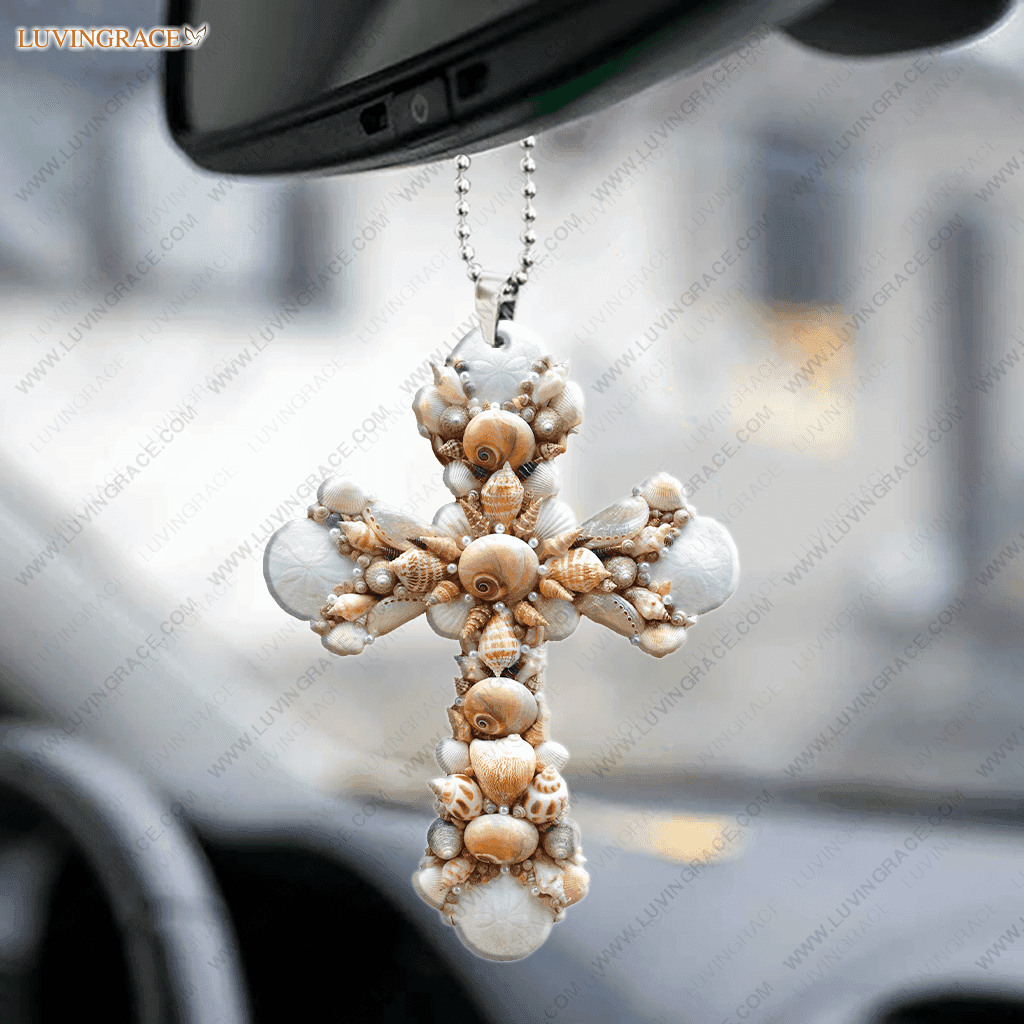 Seashell Cross Ornament