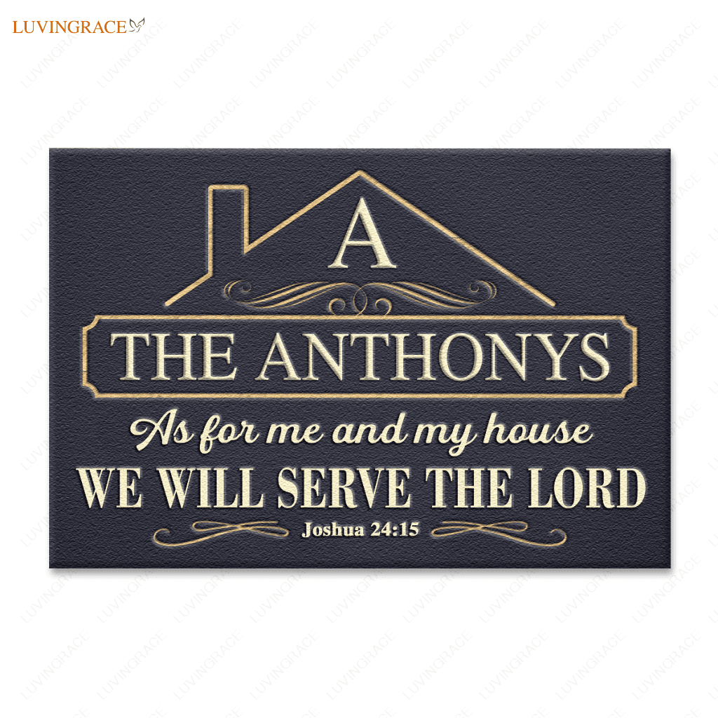 Serve The Lord New Home Personalized Doormat