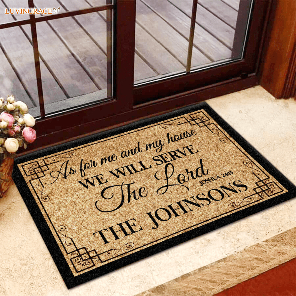 Serve The Lord Personalized Door Mat New Pattern Doormat