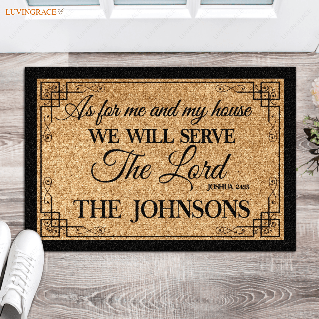 Serve The Lord Personalized Door Mat New Pattern - LuvinGrace Store