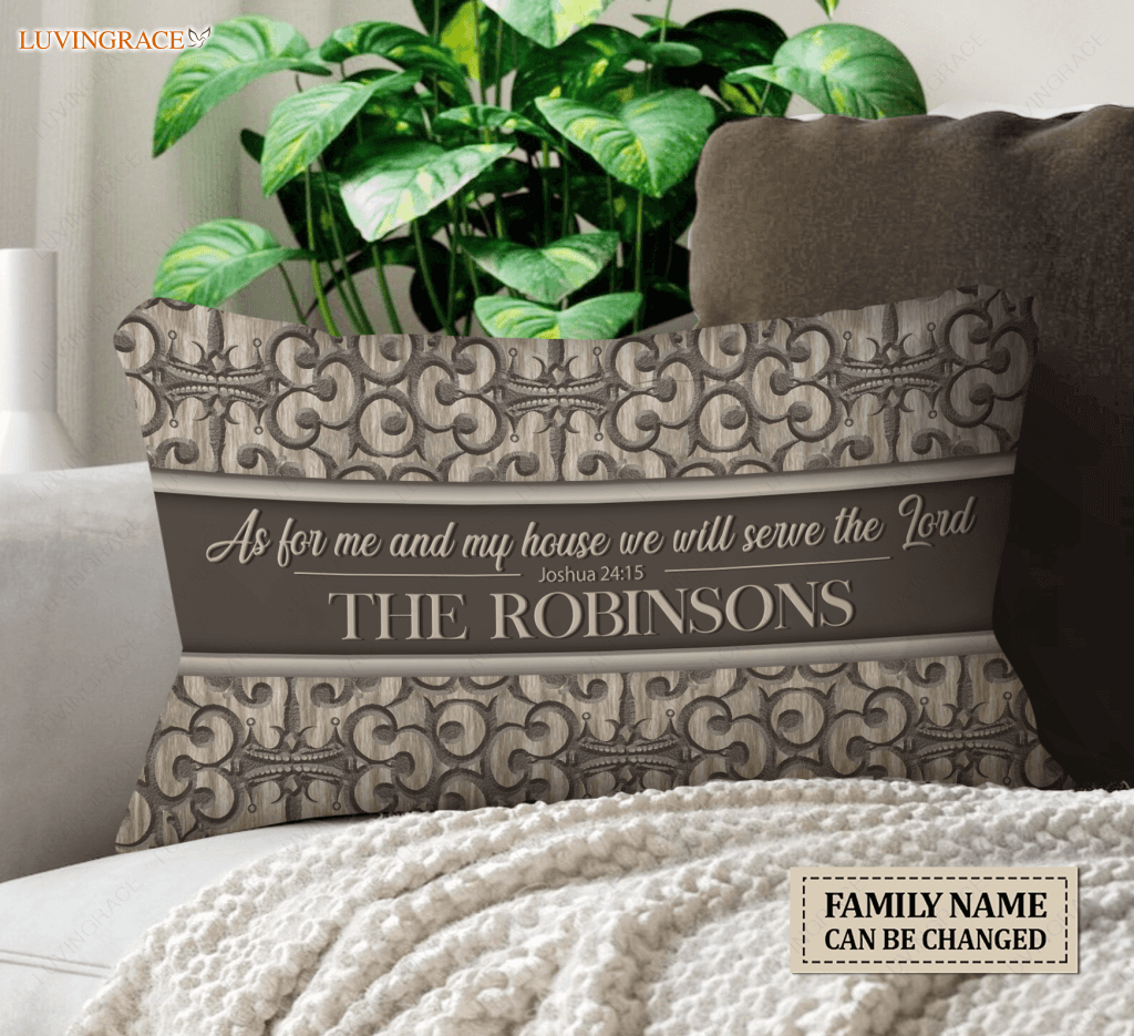 Serve The Lord Personalized Rectangular Pillow