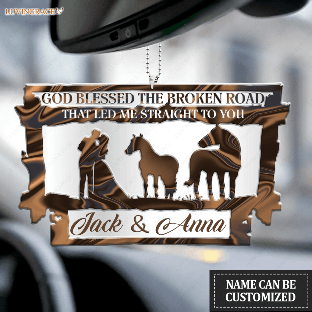 Silhouette Horse Love God Blessed Personalized Ornament