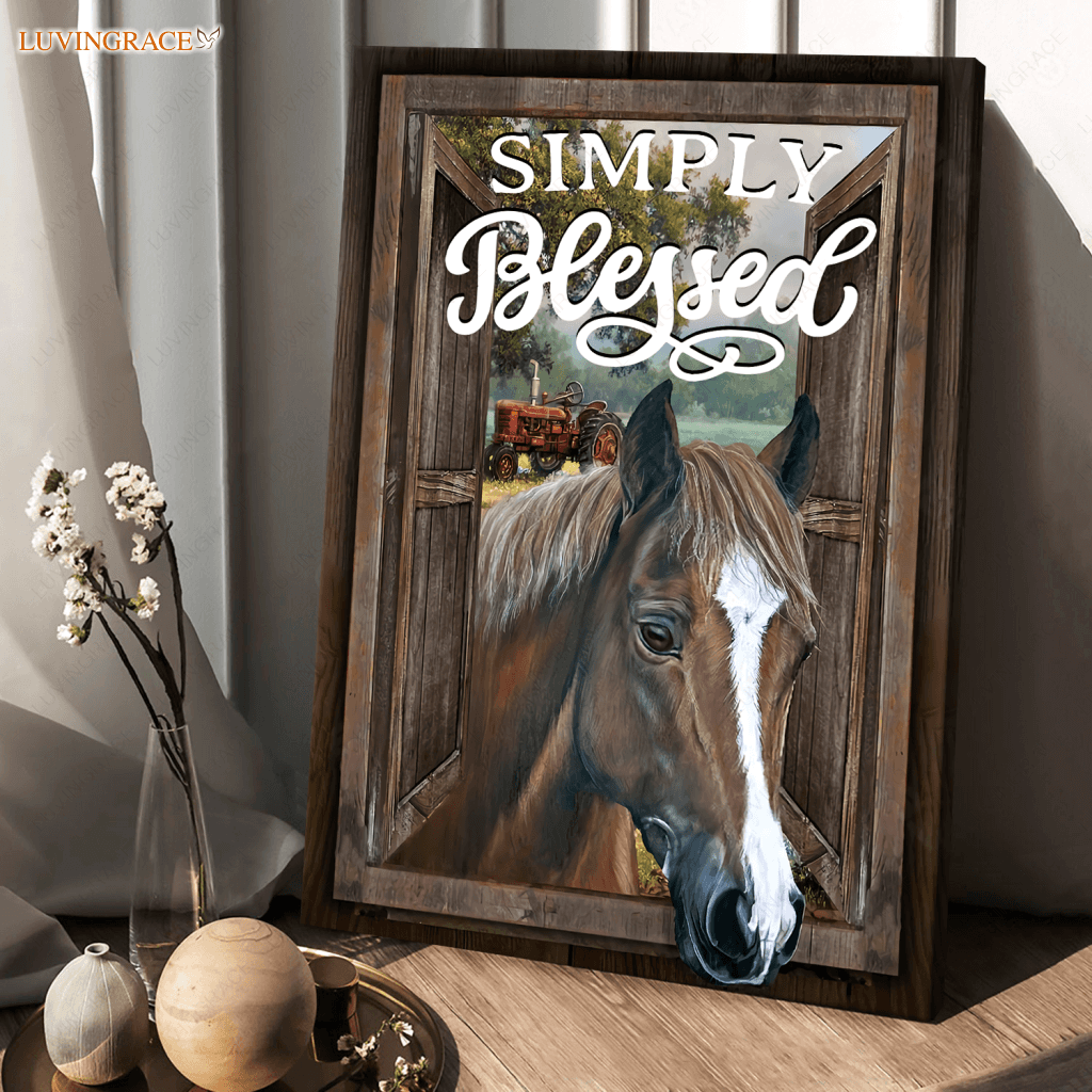 Simply Blessed Horse Wall Art