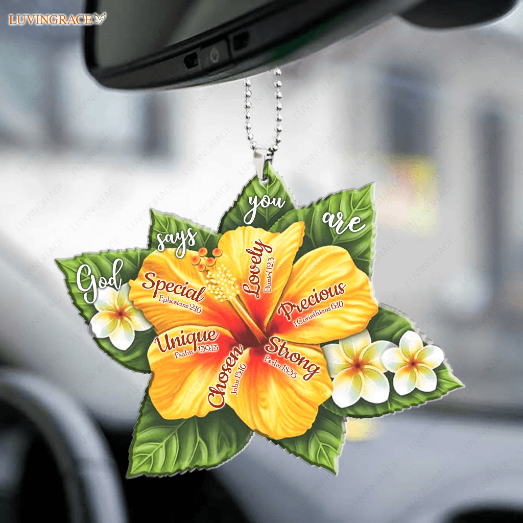 Single Yellow Hibiscus Flower God Says You Are Ornament