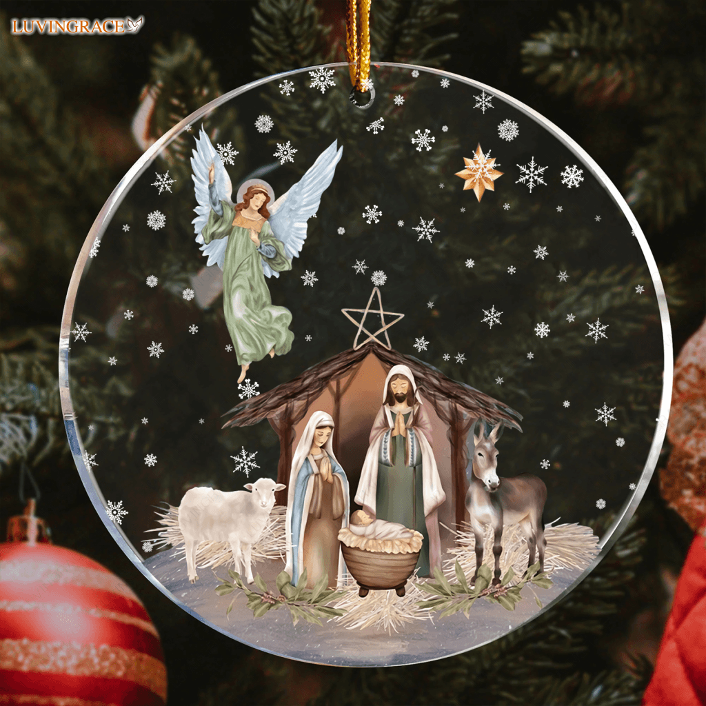 Snow Christmas Holy Night Transparent Ornament
