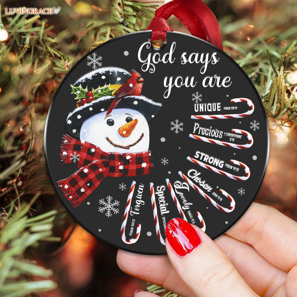 Snowman God Says You Are Ornament