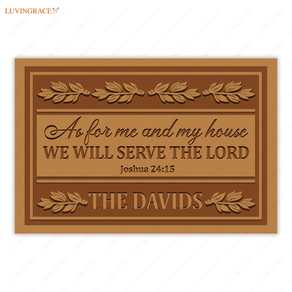 Special Gift Serve The Lord Personalized Doormat