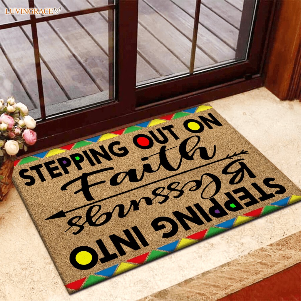 Stepping Out On Faith Into Blessings Doormat