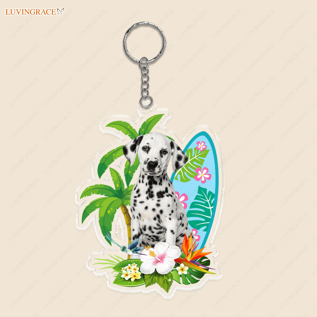 Summer Beach Floral Pet Ornament - Personalized Car Hanging