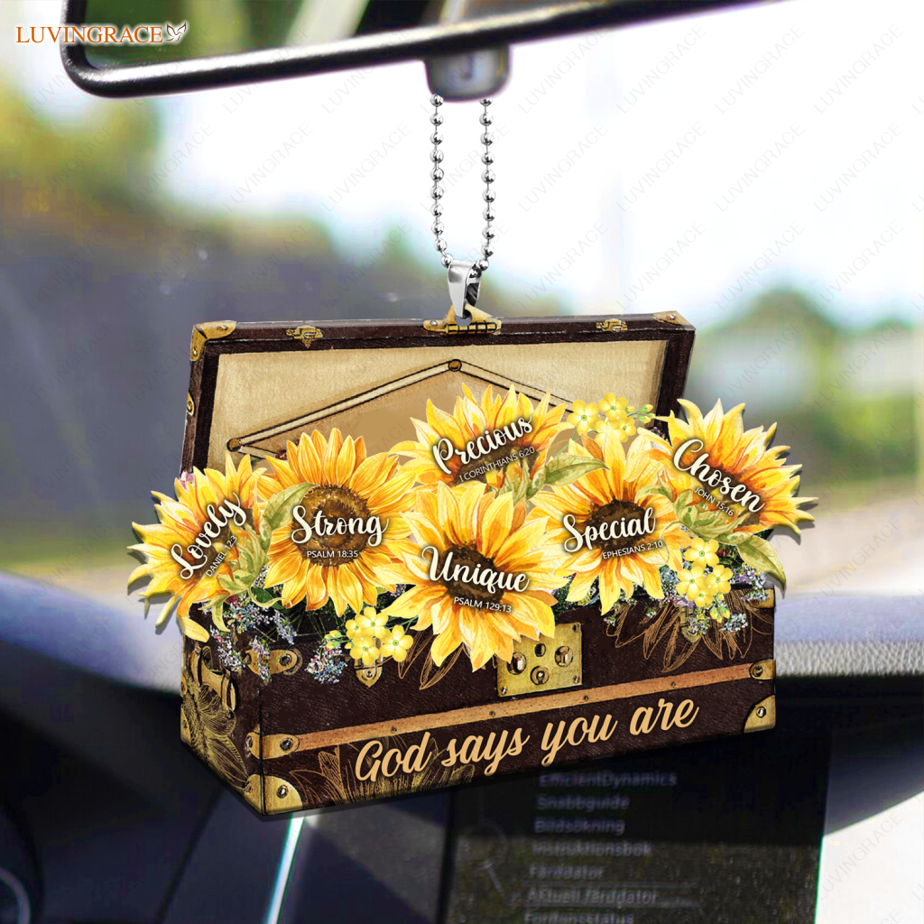 Sunflower Box God Says You Are Ornament