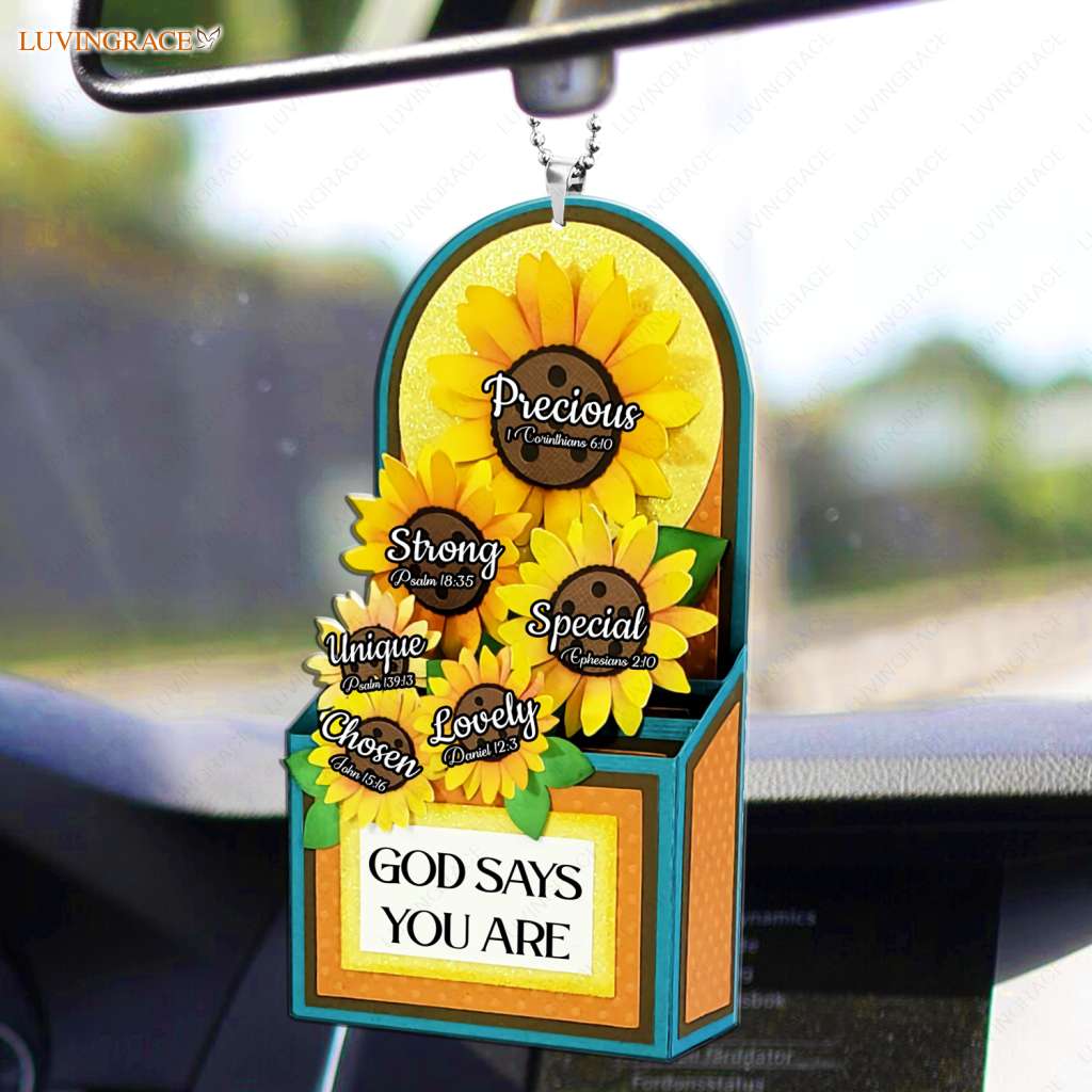 Sunflower Box God Says You Are Ornament