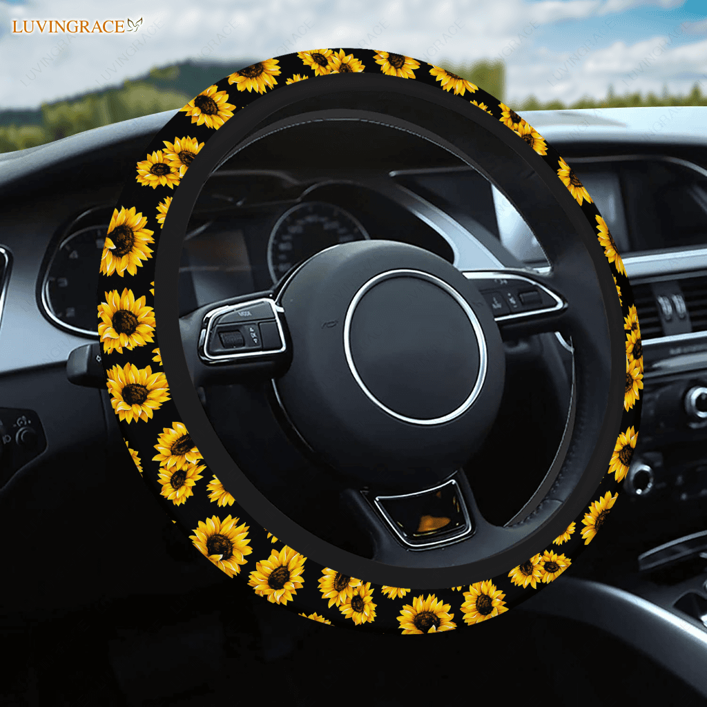 Sunflower Steering Wheel Cover Car Accessories