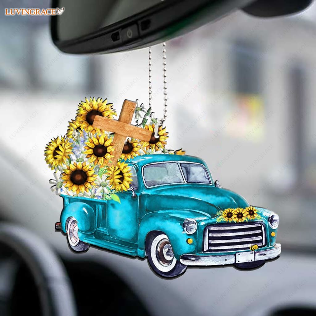 Sunflower Truck Car Hanging Ornament