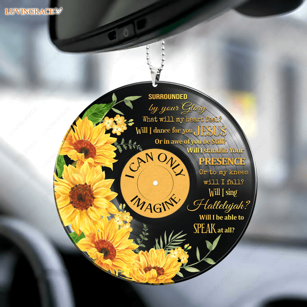 Sunflower Vinyl Record By Glory Ornament