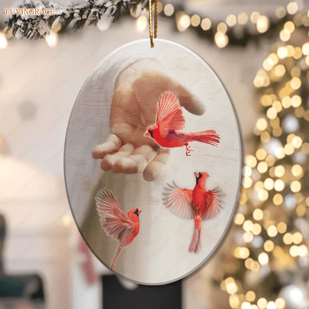 Take My Hand Cardinal Ornament