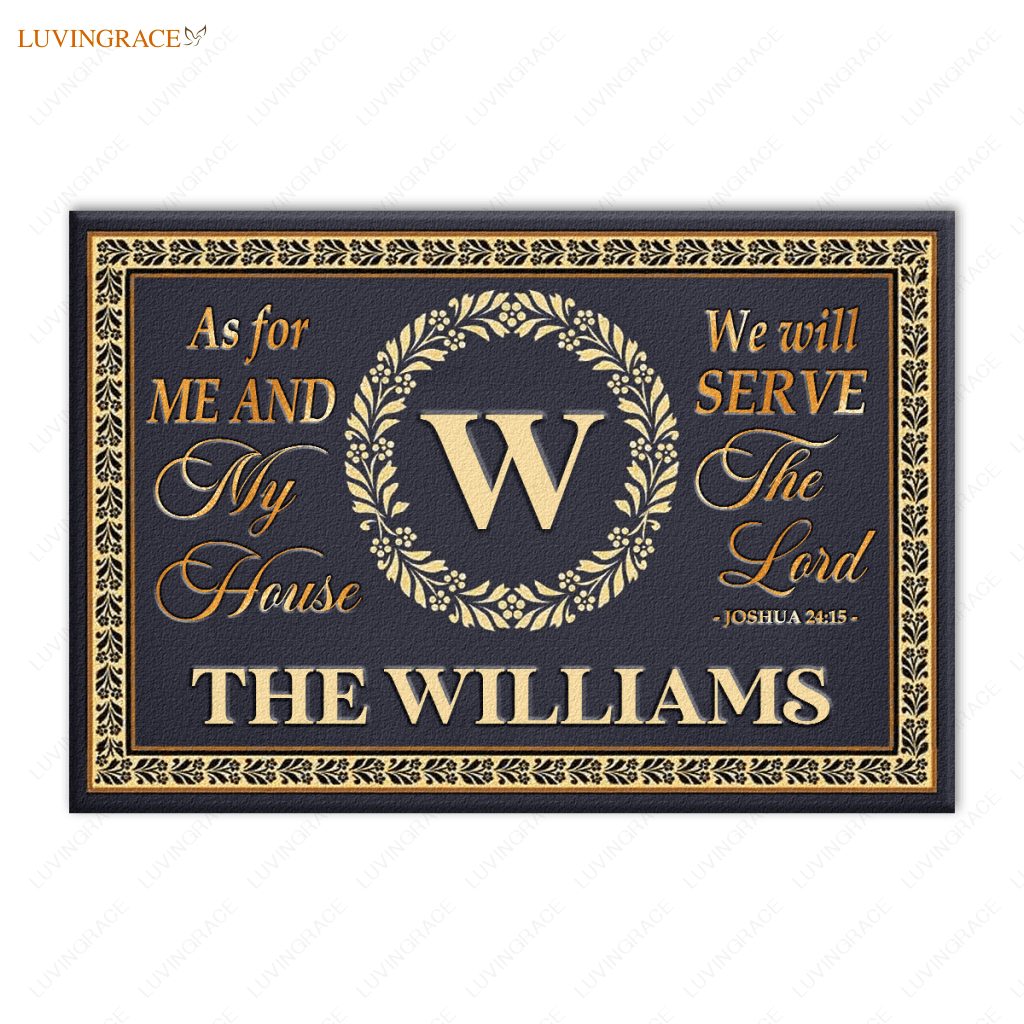 The Monogrammed Serve Lord Personalized Accent Doormat