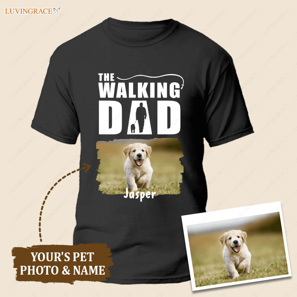 The Walking Dad Personalized Custom T-Shirt Shirt