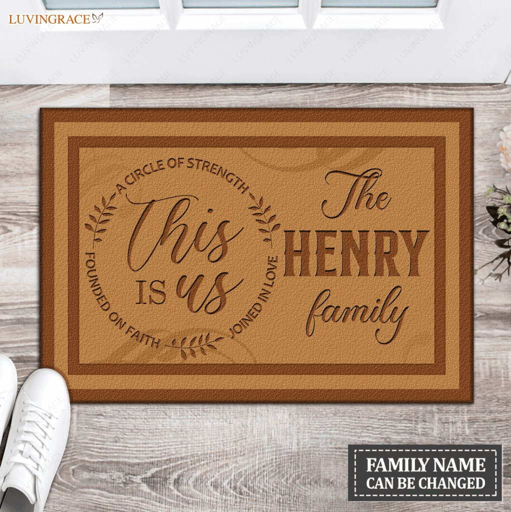 This Is Us Personalized Doormat